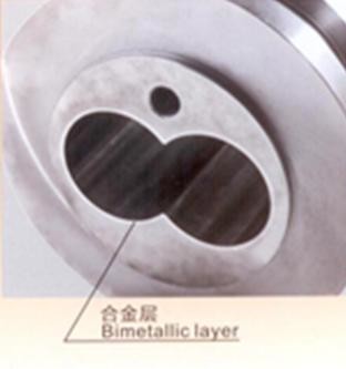 Recambios del extrusor plástico durable del PVC, barril bimetálico 0.015m m del tornillo derecho